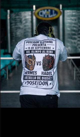 Playera Oversize Lucha Libre Batalla de Dioses Poseidon