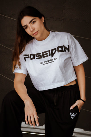 Crop Top Negro Clásico Poseidon