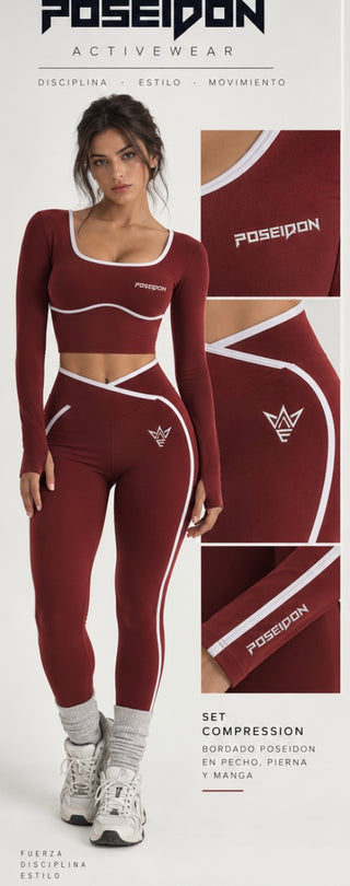 Aura Set — Burgundy | Poseidon Activewear