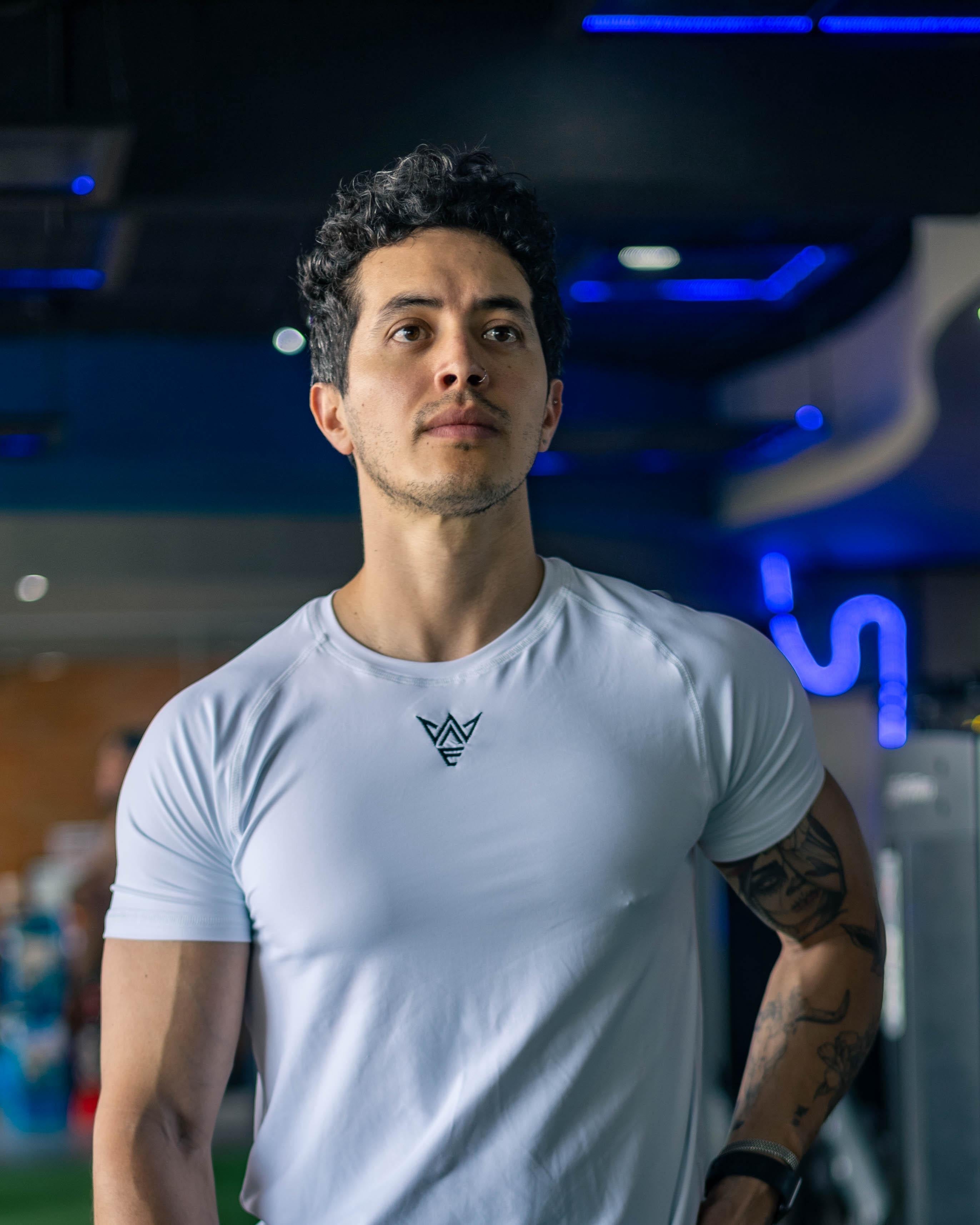 Playera compresión blanca