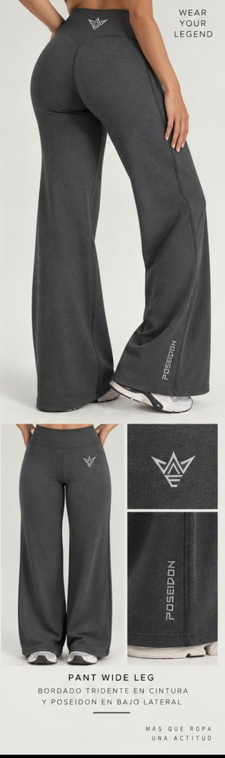 Athena Wide Leg — Charcoal | Poseidon Activewear